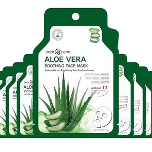 10pcs Aloe Vera Soothing Face Mask